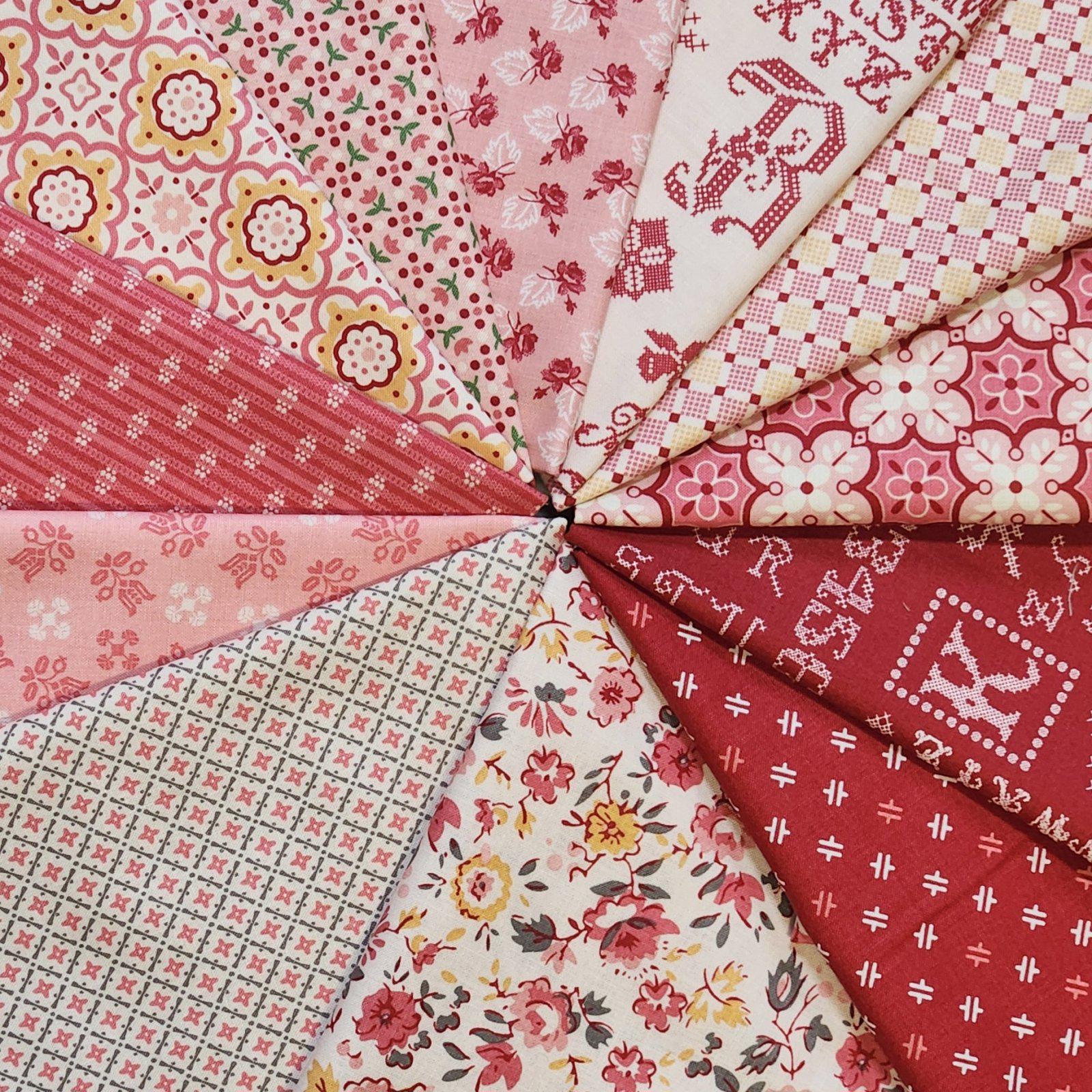 Lori Holt Piece and Plenty Fat Quarter Bundle – Pink and Red Riley ...