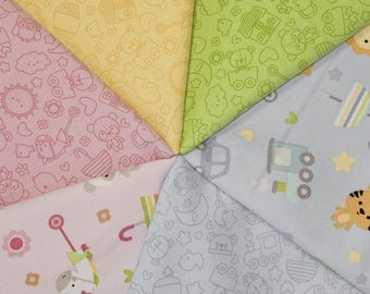 Designer Flannel Fat Quarter Bundle – 6 Cozy Cotton Fabrics by Riley Blake Designs | Baby Quilts, Blankets & Sewing Projects