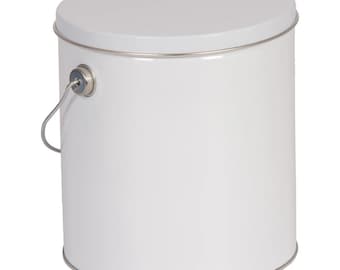 Blank White Canister | 1-Gallon Bucket, Kitchen Storage