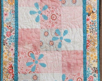 Floral Table Runner Quilt Kit with Pattern and Fabric: Flower Power Pattern, Beginner Sewing