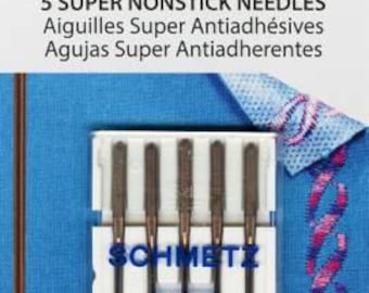 Schmetz Super Nonstick Needles |  Size 100/16 | Pack of 5 Sewing Machine Needles