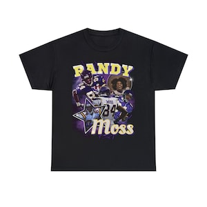 Minnesota Vikings T Shirt - Retro Randy Moss Graphic Tee, Vikings Memorabilia