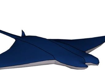 Patroon pluche reuzenmanta (inclusief bestanden, afbeeldingen en instructies)