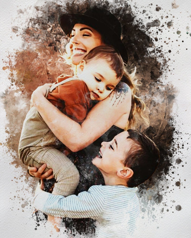 Painting From Photo, Wedding Art, Watercolor Couple Portrait Art