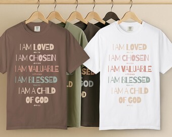 Christian Shirt Comfort Colors Tee Bible Verse T Shirt Gift for Christians Unisex Scripture Shirt Everyday Faith Outfit Church Apparel