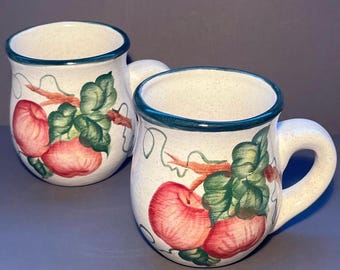 Set of 2 Vintage handmade mugs