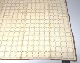 Vintage Celine Paris Cotton Handkerchief Pocket Square