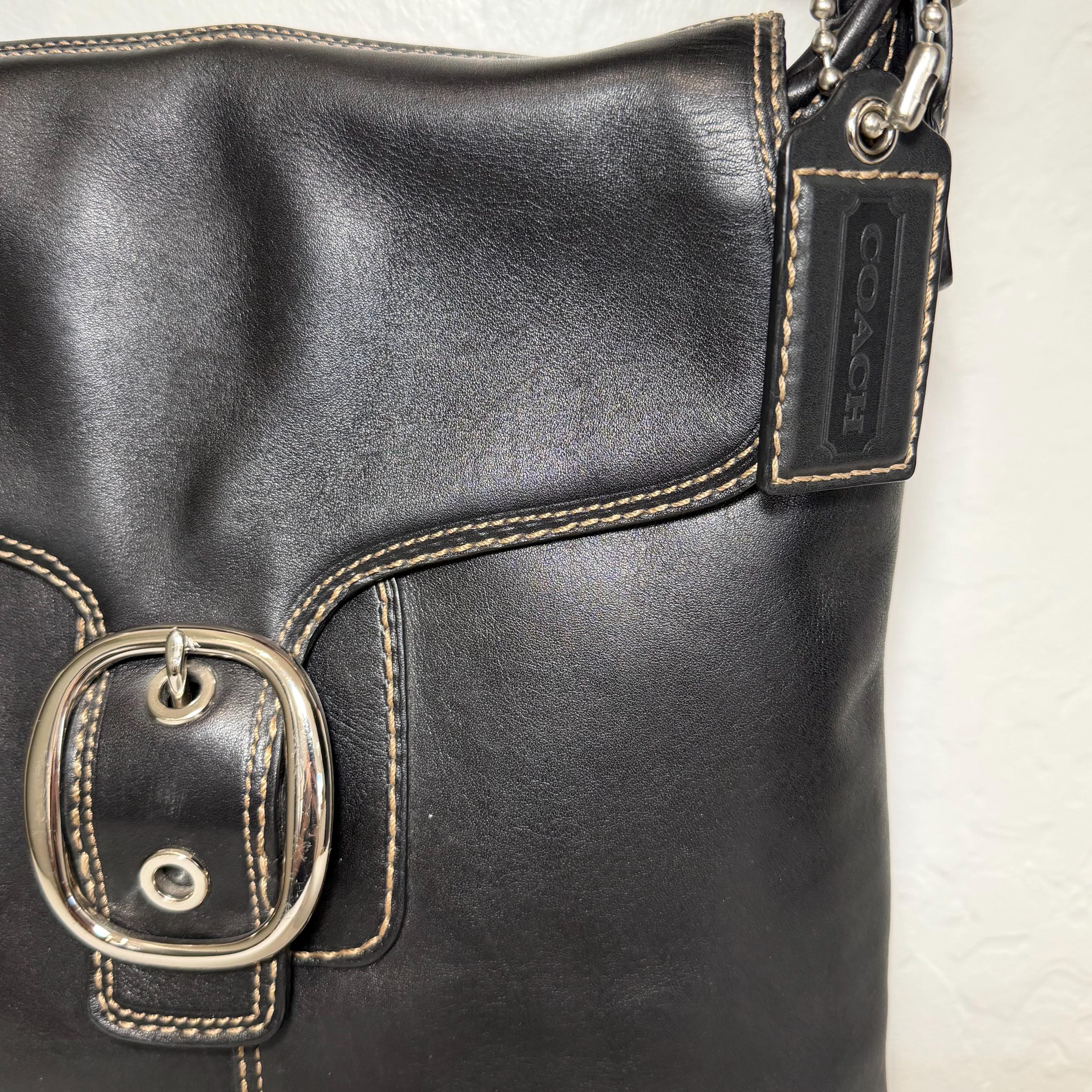 Coach Soho Black Bleeker Vintage Leather Purse - Etsy