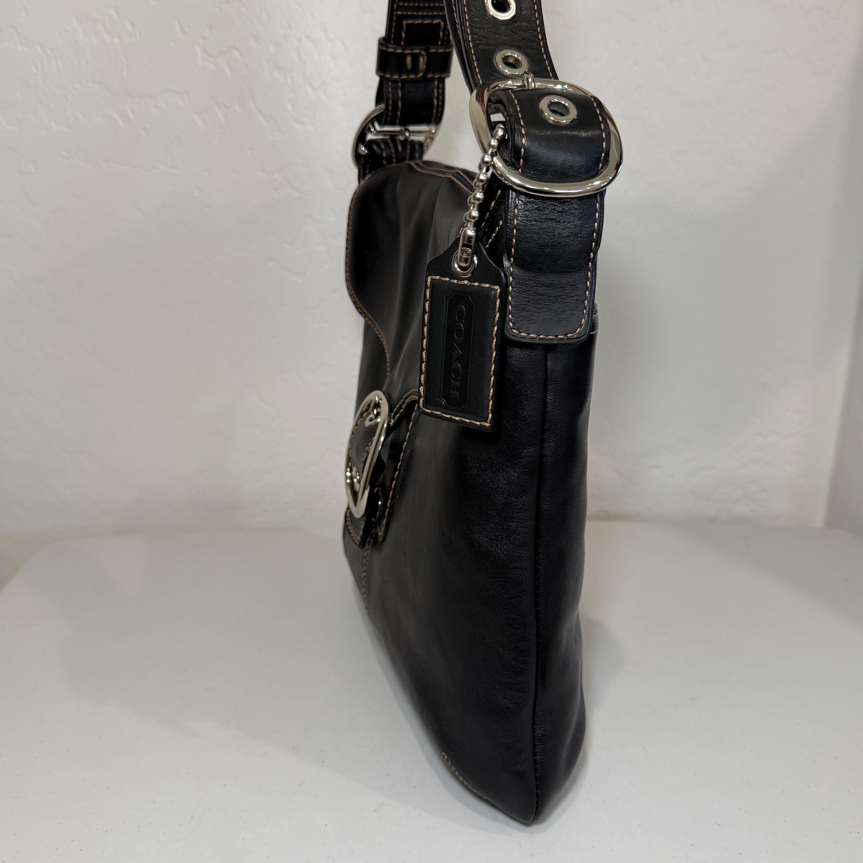 バッグ Coach Soho Bleeker Oneshoulder Bag Black Coach Soho Black Bleeker Vintage Leather Purse - Etsy