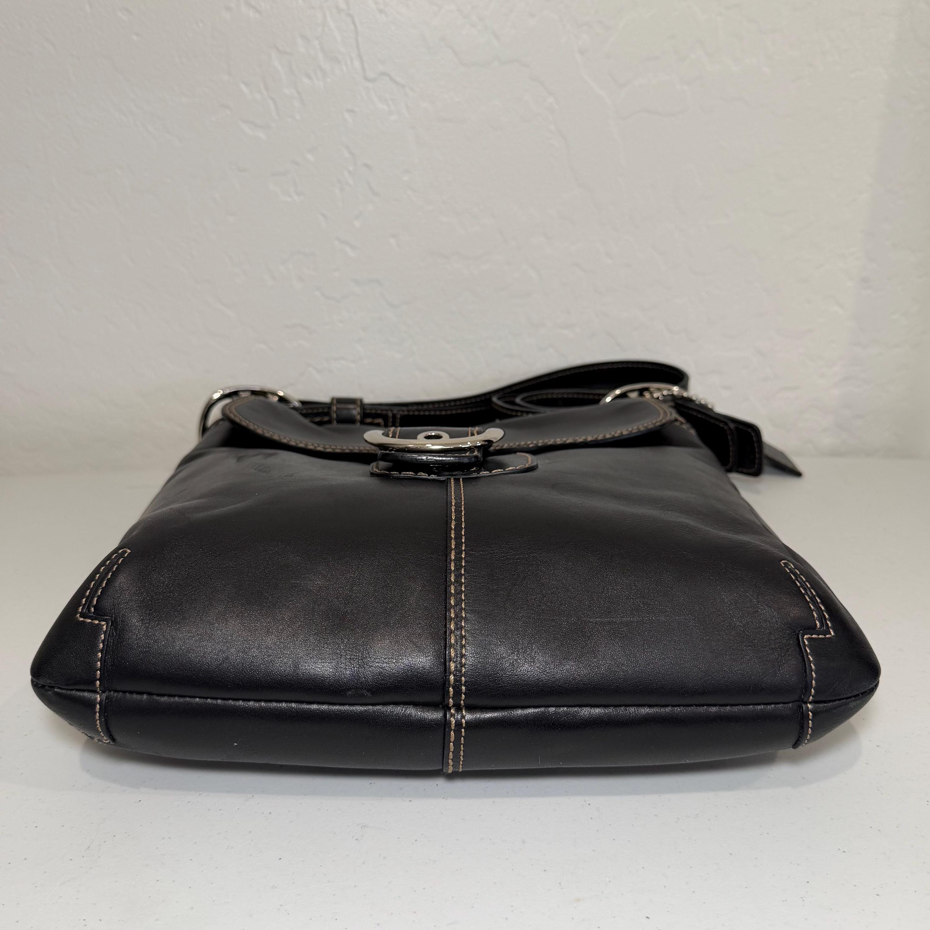 Coach Soho Black Bleeker Vintage Leather Purse - Etsy