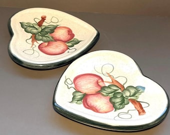 Set of 2 Vintage handmade cookie  plates