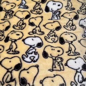 Peanuts Snoopy Yellow Plush Blanket Throw