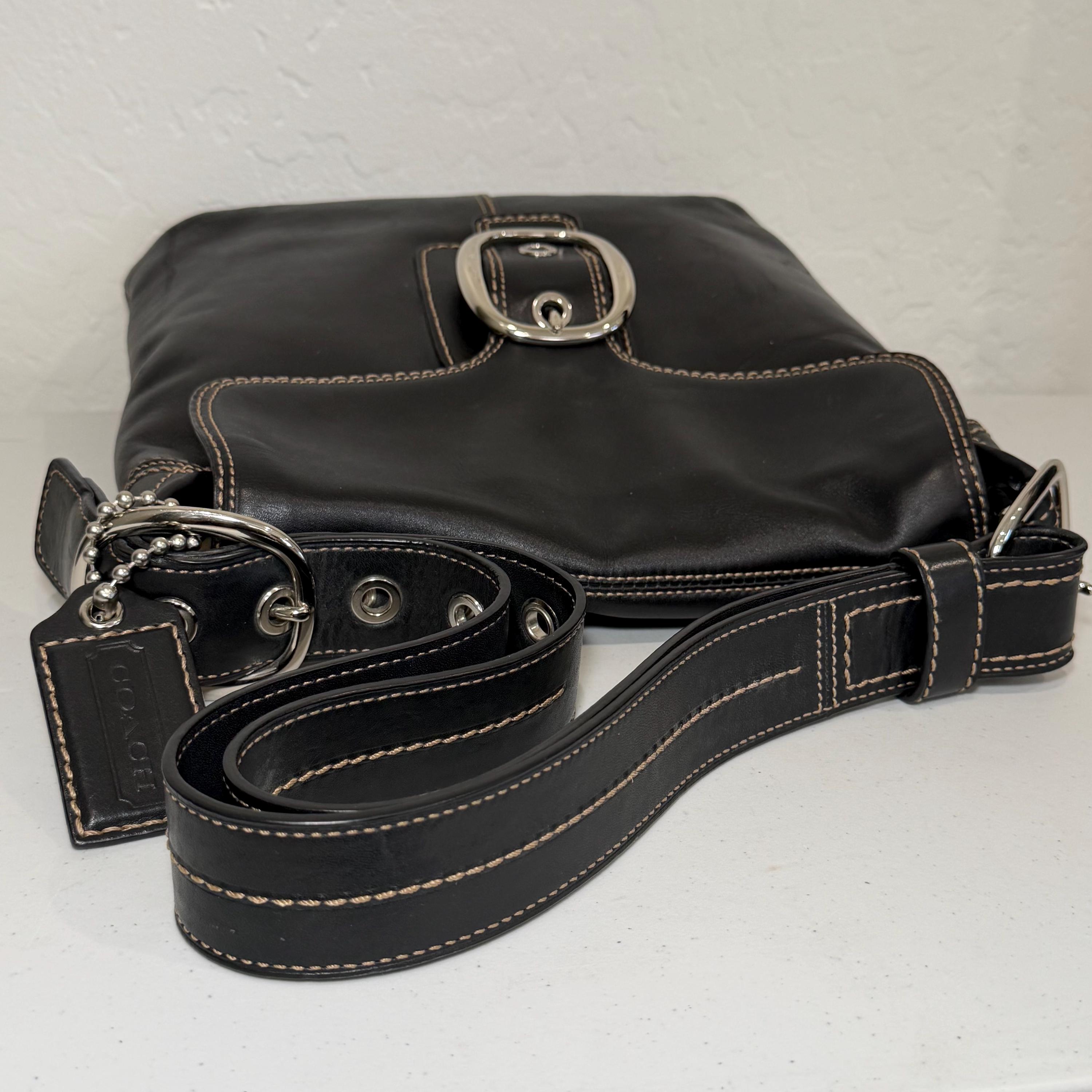 Coach Soho Black Bleeker Vintage Leather Purse - Etsy