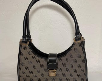 Vintage Dooney & Bourke Signature Crescent Hobo Bag