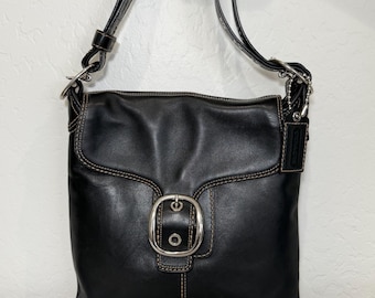 Coach Soho Black Bleeker Vintage Leather Purse