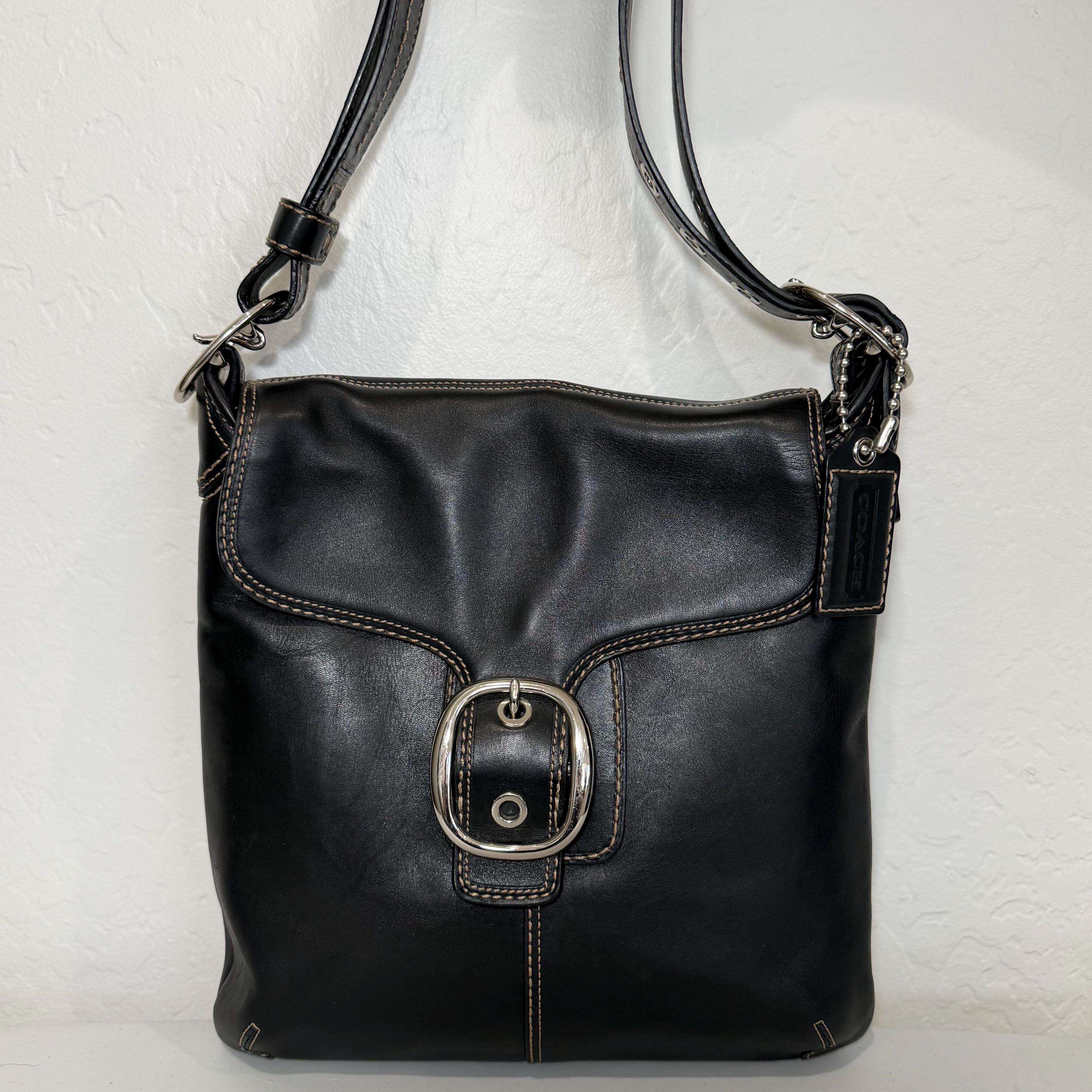 バッグ Coach Soho Bleeker Oneshoulder Bag Black Coach Soho Black Bleeker Vintage Leather Purse - Etsy