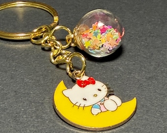 Hello Kitty Moon Keychain Bag Charm