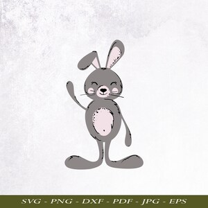 Bunny Svg, Eastern Bunny Svg, Bad Bunny Pattern cut Cricut, Bunny Silhouette, Bunny Printable, Bunny Wall Print, Rabbits Svg, Rabbit Vector