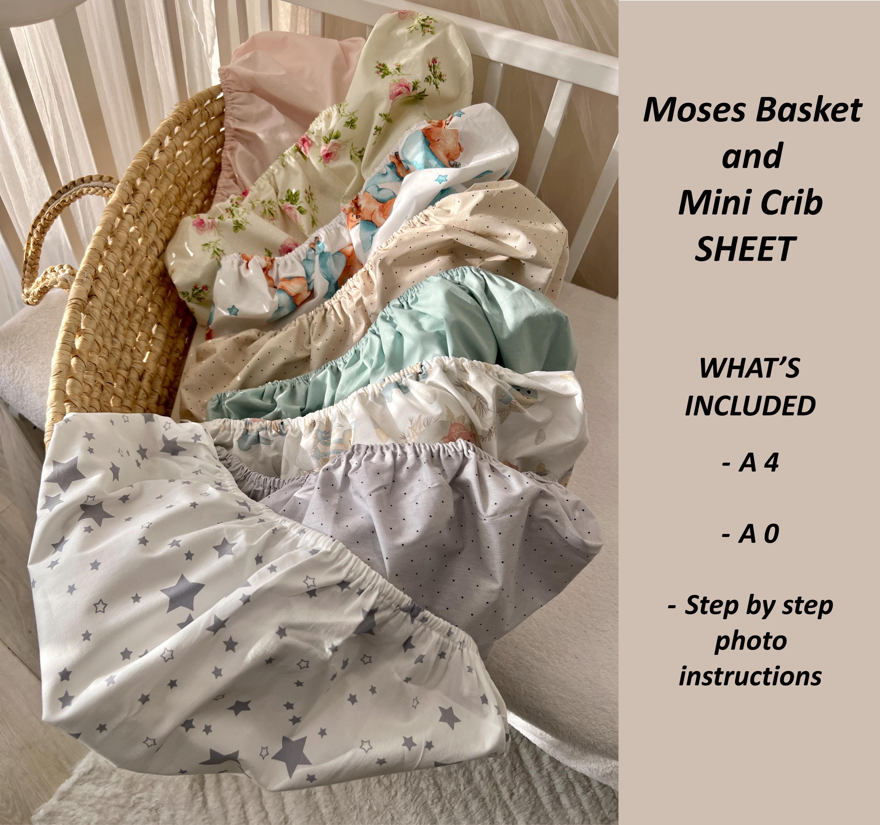 Baby Bassinet Sheet Sewing Pattern PDF - DIY Fitted Sheet for Moses ...