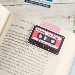 Magnetic Bookmark Page Clip Cassette Tape Nostalgia Bookmark Cassette Tape Vintage Page Clip Magnetic Bookmark Gift 80's Lover