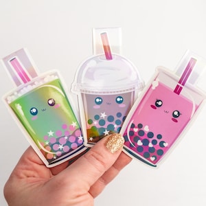 Boba Magnetic Bookmark Page Clip, Kawaii Drink Gift
