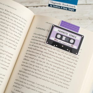 Magnetic Bookmark Page Clip Cassette Tape Nostalgia Bookmark Cassette Tape Vintage Page Clip Magnetic Bookmark Gift 80's Lover Personalize