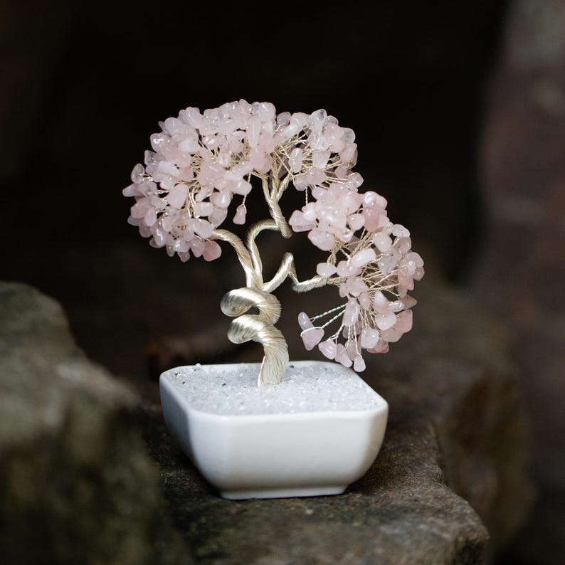 Handcrafted Gemstone Fortune Tree, 5.5-inch Crystal Money Tree - Etsy