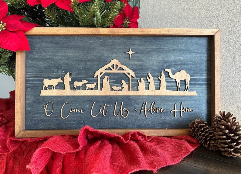 Christmas Nativity Sign - Etsy