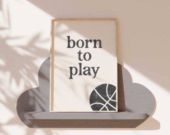 Basketball Wall Art, Basketball Printable, Boys Printable Poster, Basketball Art,Boy Girl Basketball Room, Nursery Prints
