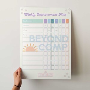 Weekly Goal Sheet, Improvements, Daily Planner Printable, Childs Goal Tracker, Daily To Do List Home/Goals, Success Planner, A5/A4/A3