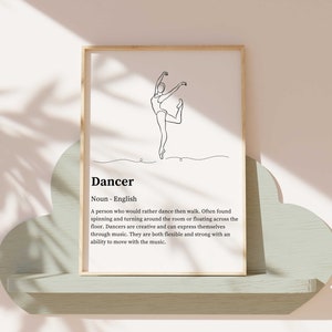Dance Digital Art Print, Printable Poster, Home Decor Gift, Girls Room, Teenage Room Decor, Dancers Gift, Dancer Wall Art, Dancer Definition