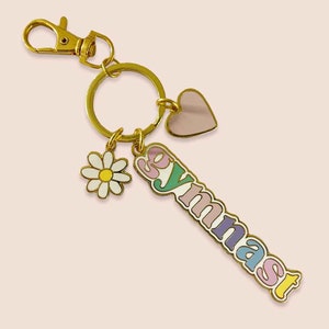 Porte-clés breloque gymnastique, épingles émail gymnastique, porte-clé gymnastique, accessoires de gymnastique, souvenirs de gymnastique, cadeau de gymnastique