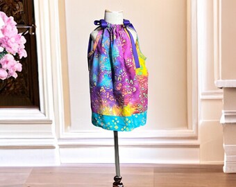 2 to 3 year old Batik Pillowcase Dress