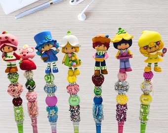 Strawberry Shortcake & Friends Beaded Pens – Choose Your Favorite Friend – Official Characters Available! Perfect Gift For Fans