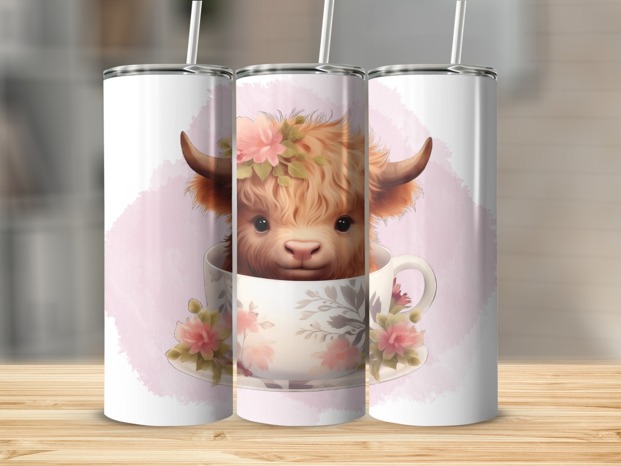 Watercolour Highland Tumbler main image 1