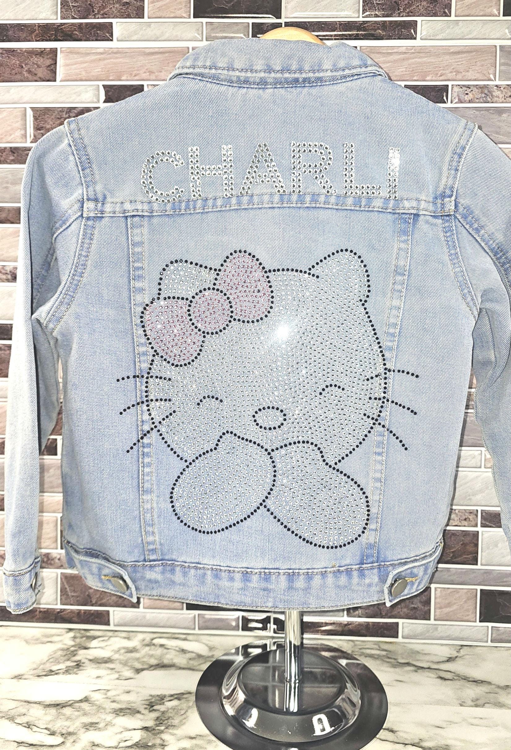 Sparkle and Shine: Custom Hello Kitty Rhinestone Denim