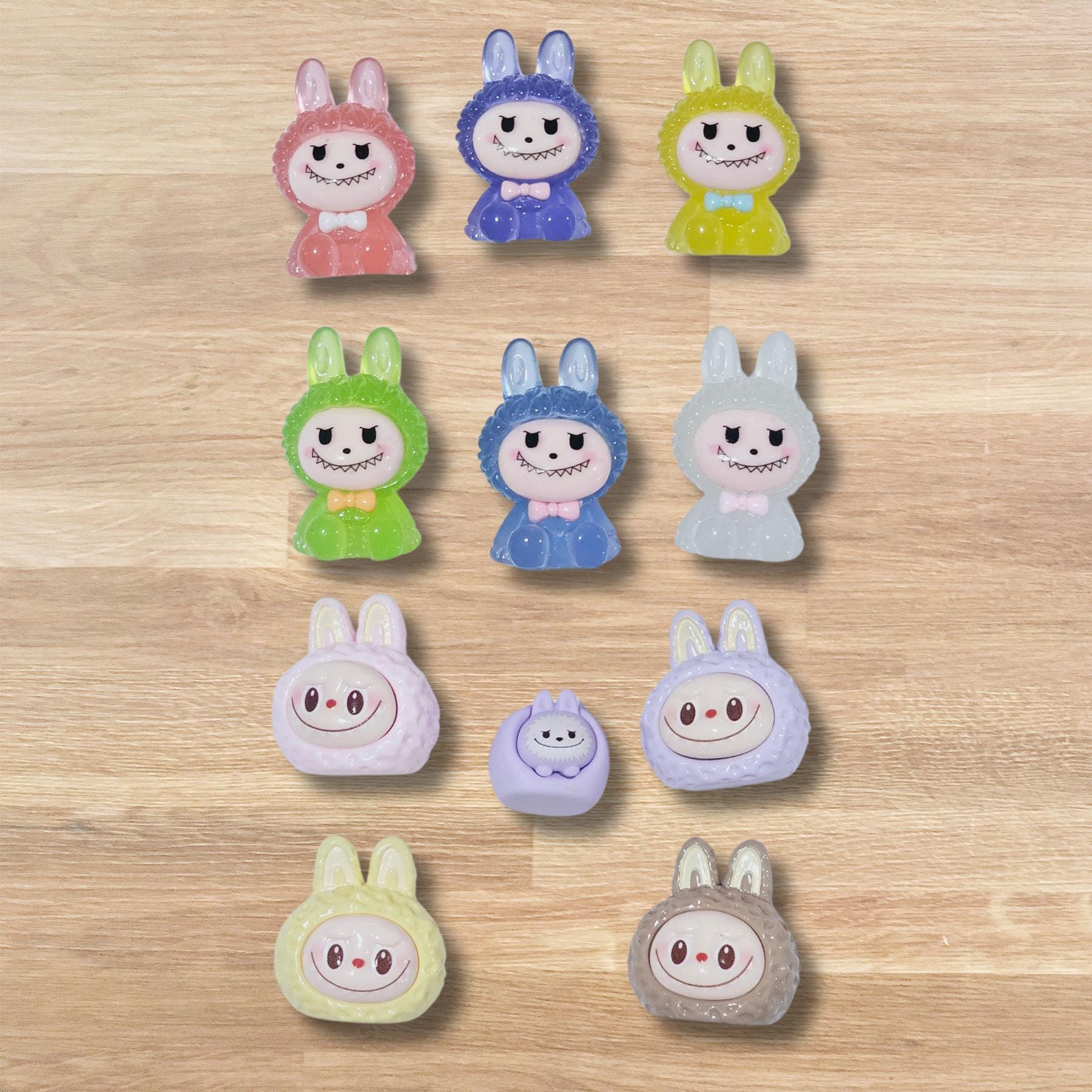 Acrylic Labubu Inspired Monster Figures: DIY Pen Topper Keychain Add-On