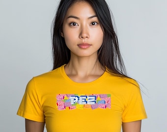 Retro Candy "PEZ" Colorful: Unisex Softstyle T-Shirt