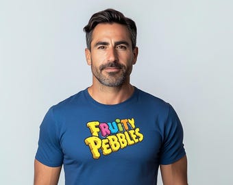 Marque alimentaire emblématique « FRUITY PEBBLES » : T-shirt souple unisexe