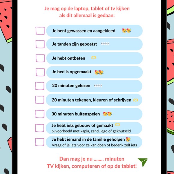 Schermtijd kind planner