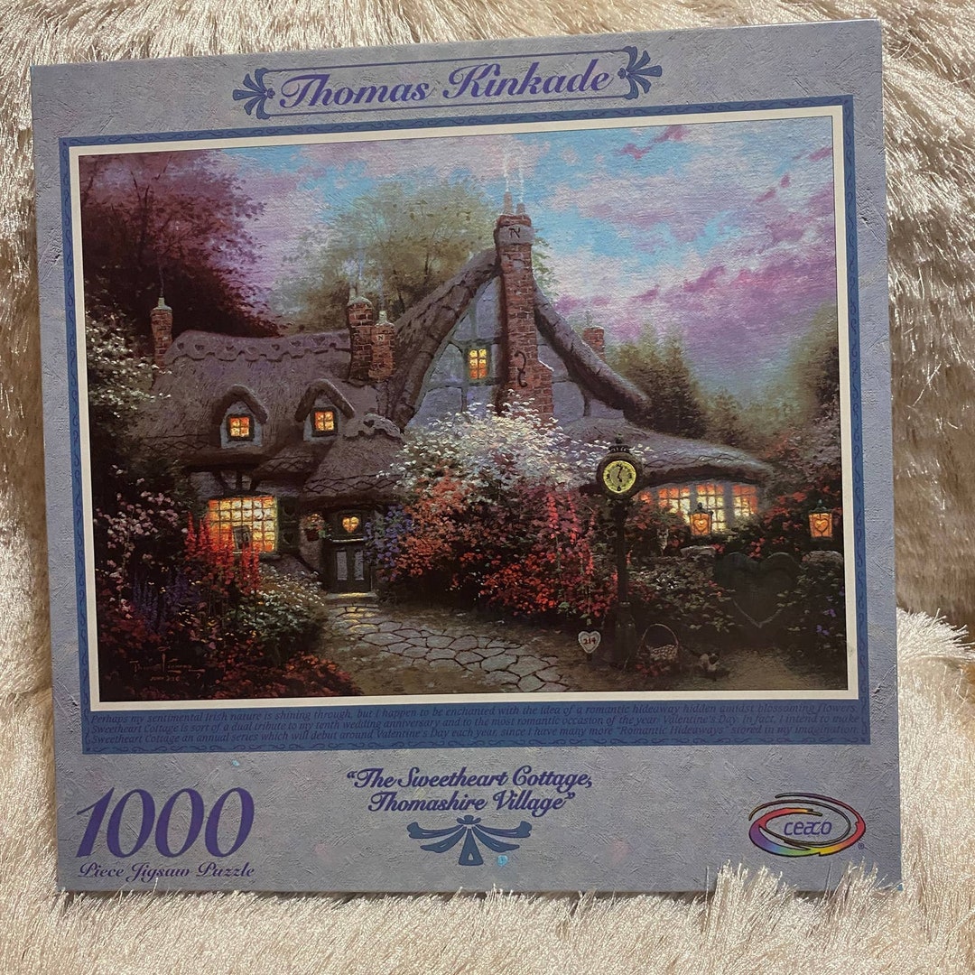 1000 Piece Thomas Kinkade Jigsaw Puzzle Great Christmas Etsy