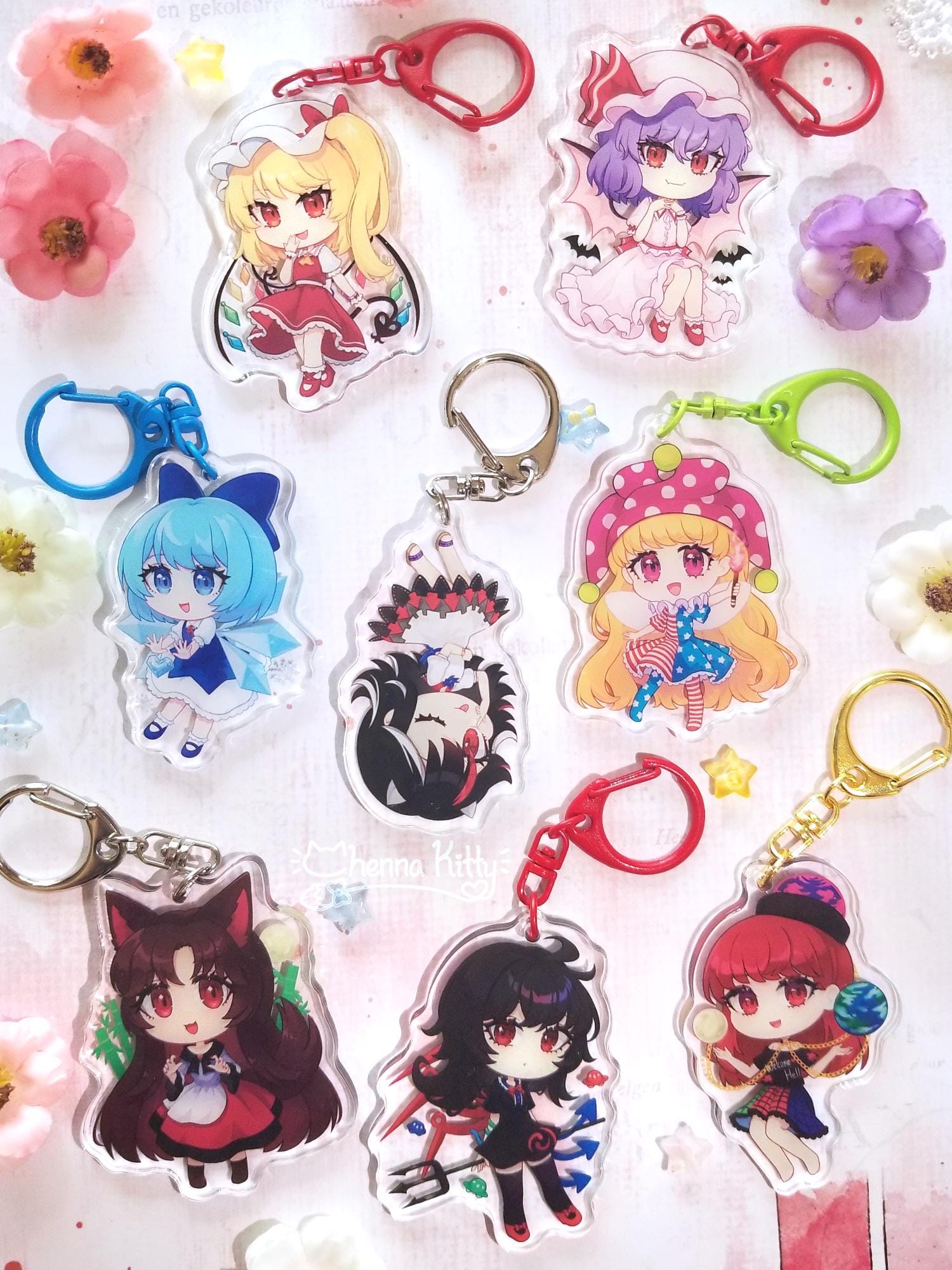 東方チャーム Vol.2 2.5インチ 両面アクリルキーホルダー - Etsy 日本