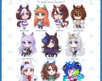 Umamusume Acrylic Charms - 2.5in Double-Sided Acrylic Keychains