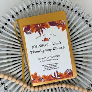 Editable Thanksgiving Dinner Invitation Template Instant Download Thanksgiving Party Invite |  Printable Fall Dinner Party Template TG10