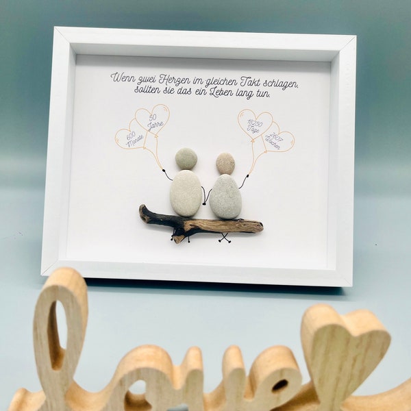 Personalisiertes Geschenk Goldenen Hochzeit | Custom Wandbild Goldene Hochzeit | einzigartiges Geschenk Goldenehochzeit | Liebe | 50. Jahr