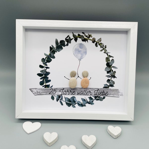 Personalisiertes Geschenk Silberhochzeit | einzigartiges Wandbild silberne Hochzeit | personalisiertes Geschenk Silberhochzeit | 25. Jahre