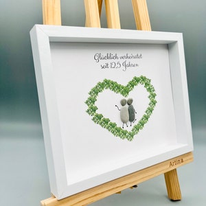 Personalisiertes Geschenk Petersilienhochzeit | Custom Wandbild Petersilienhochzeit | einzigartiges Geschenk 12,5 Jahre Ehe