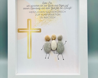 Vormselcadeau | Vormselgeschenk | Eerste Communiecadeau | Communiecadeau met stenen afbeelding | Vormselcadeau in geld