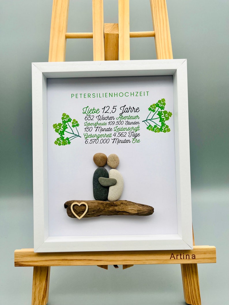 Unique gift parsley wedding Custom Mural Parsley Wedding Personalized gift for 12.5 years of marriage image 1