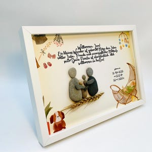 Birth gift wall decoration | Birth wall picture | Birth gift stone picture | Pregnancy gift | Baby gift | Baby gift